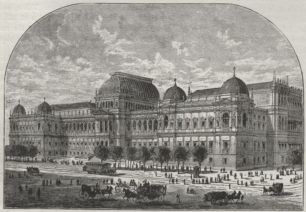 VIENNA. The University 1882 old antique vintage print picture